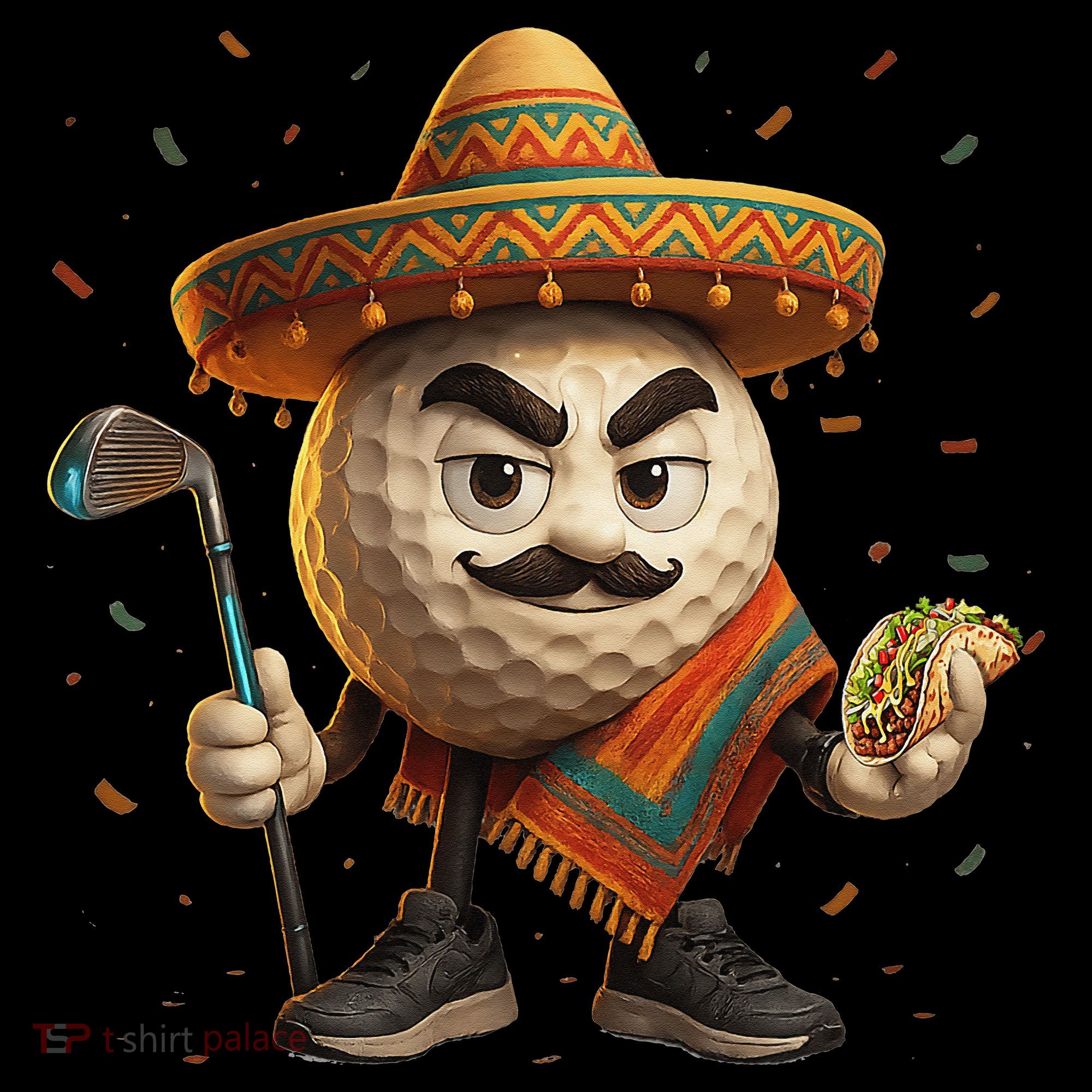Cinco De Mayo Golf Ball With Sombrero Margarita Golf Lover Coffee Mug