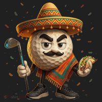Cinco De Mayo Golf Ball With Sombrero Margarita Golf Lover Beanie thumb 2