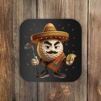 Cinco De Mayo Golf Ball With Sombrero Margarita Golf Lover Coaster thumb 0
