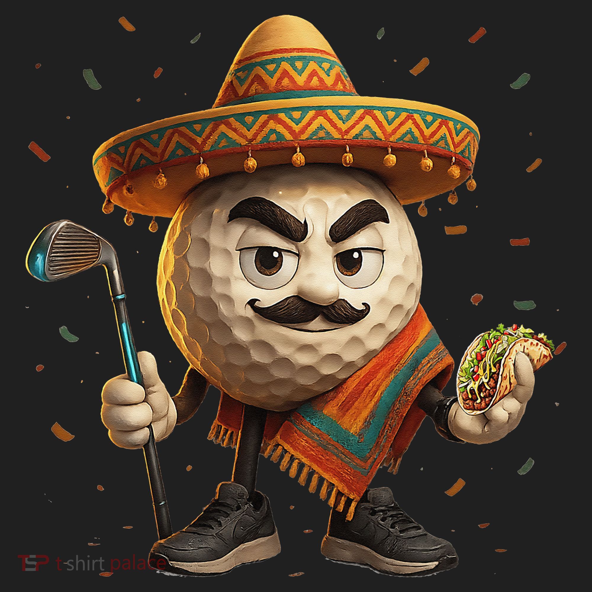 Cinco De Mayo Golf Ball With Sombrero Margarita Golf Lover Hat