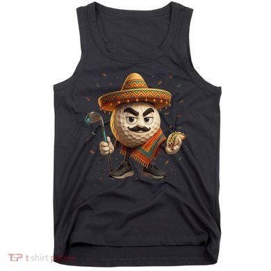Cinco De Mayo Golf Ball With Sombrero Margarita Golf Lover Tank Top
