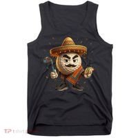 Cinco De Mayo Golf Ball With Sombrero Margarita Golf Lover Tank Top thumb 0