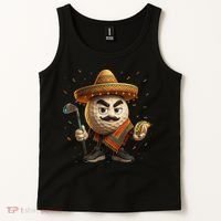 Cinco De Mayo Golf Ball With Sombrero Margarita Golf Lover Tank Top thumb 2