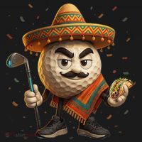 Cinco De Mayo Golf Ball With Sombrero Margarita Golf Lover Toddler T-Shirt thumb 4