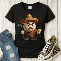 Cinco De Mayo Golf Ball With Sombrero Margarita Golf Lover Women's T-Shirt thumb 3