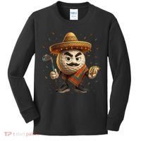 Cinco De Mayo Golf Ball With Sombrero Margarita Golf Lover Kids Long Sleeve Shirt thumb 0