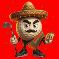 Cinco De Mayo Golf Ball With Sombrero Margarita Golf Lover Santa Hat thumb 1