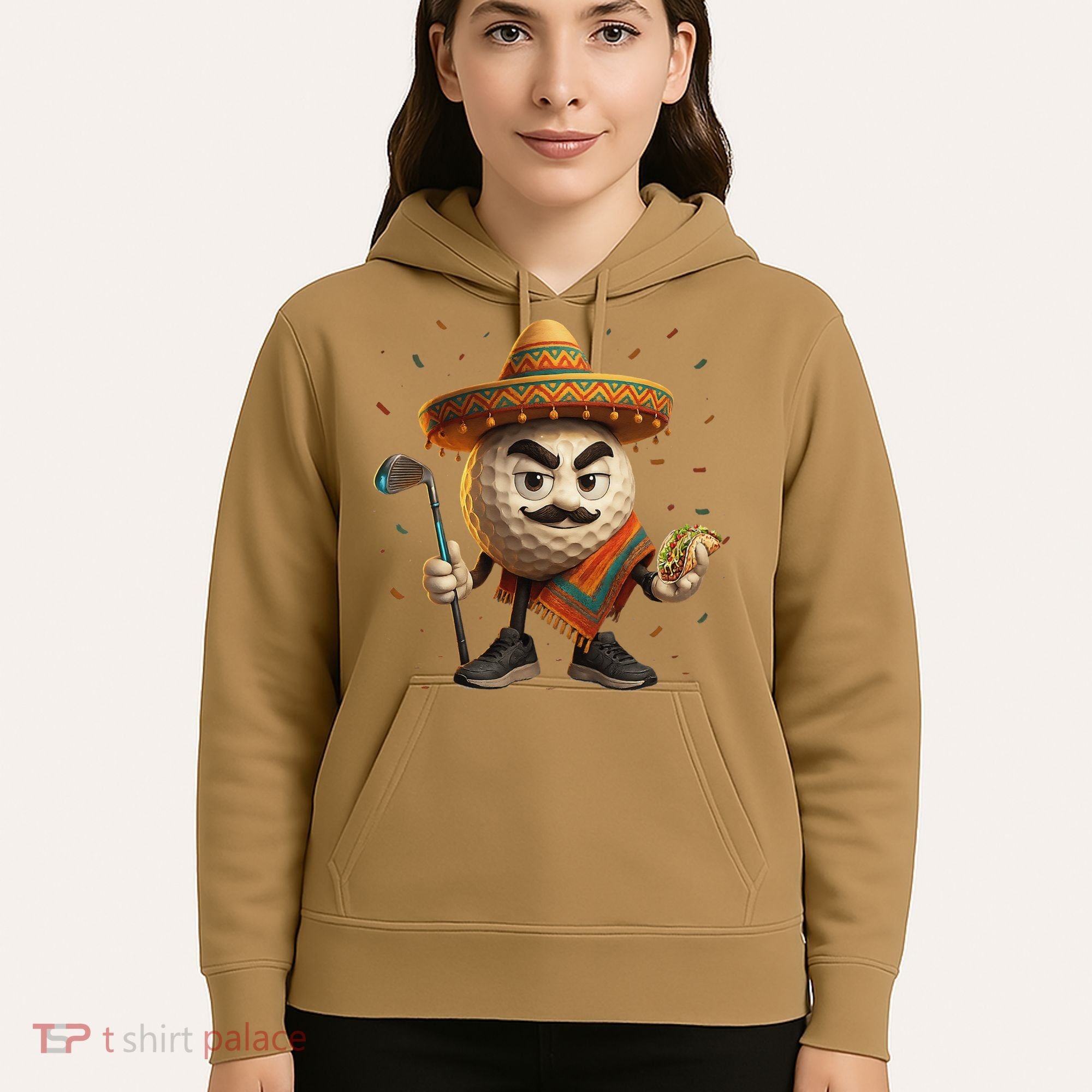 Cinco De Mayo Golf Ball With Sombrero Margarita Golf Lover Hoodie