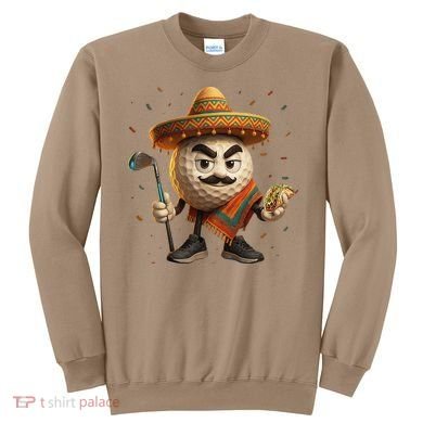 Cinco De Mayo Golf Ball With Sombrero Margarita Golf Lover Sweatshirt