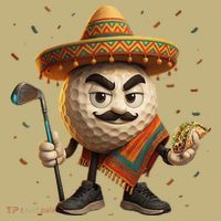 Cinco De Mayo Golf Ball With Sombrero Margarita Golf Lover Sweatshirt thumb 2