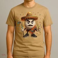 Cinco De Mayo Golf Ball With Sombrero Margarita Golf Lover T-Shirt thumb 3