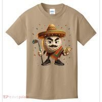Cinco De Mayo Golf Ball With Sombrero Margarita Golf Lover Kids T-Shirt thumb 0