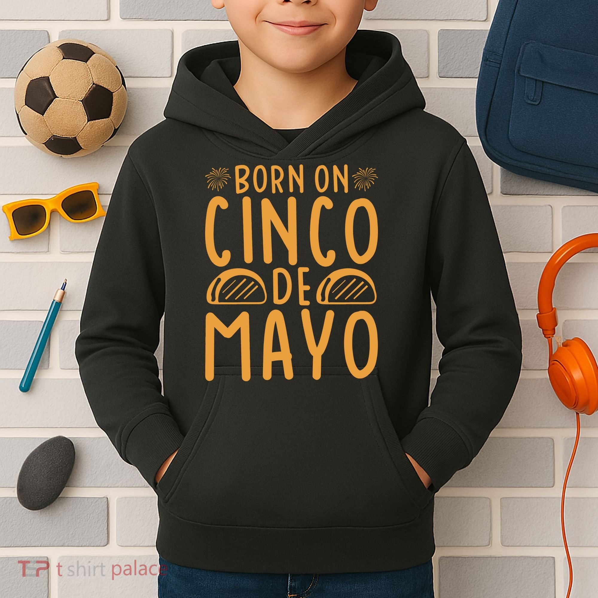 Cinco De Mayo Birth Kids Hoodie