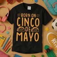 Cinco De Mayo Birth Kids T-Shirt thumb 3
