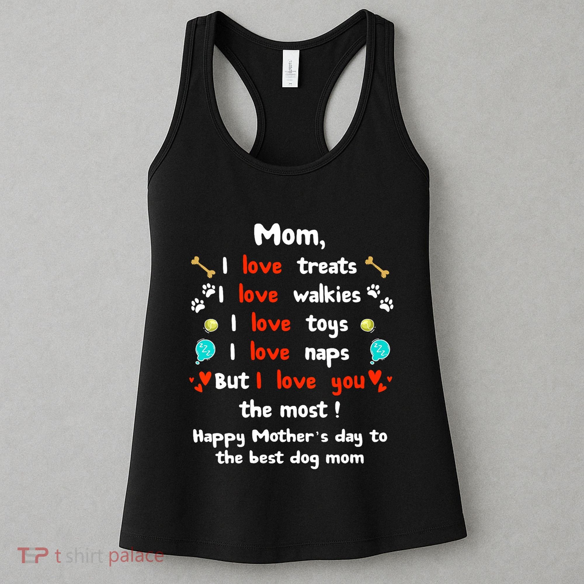Cute Dog Mom Mothers Day Happy Mothers Day Gifts From Dog Women's Tank Top