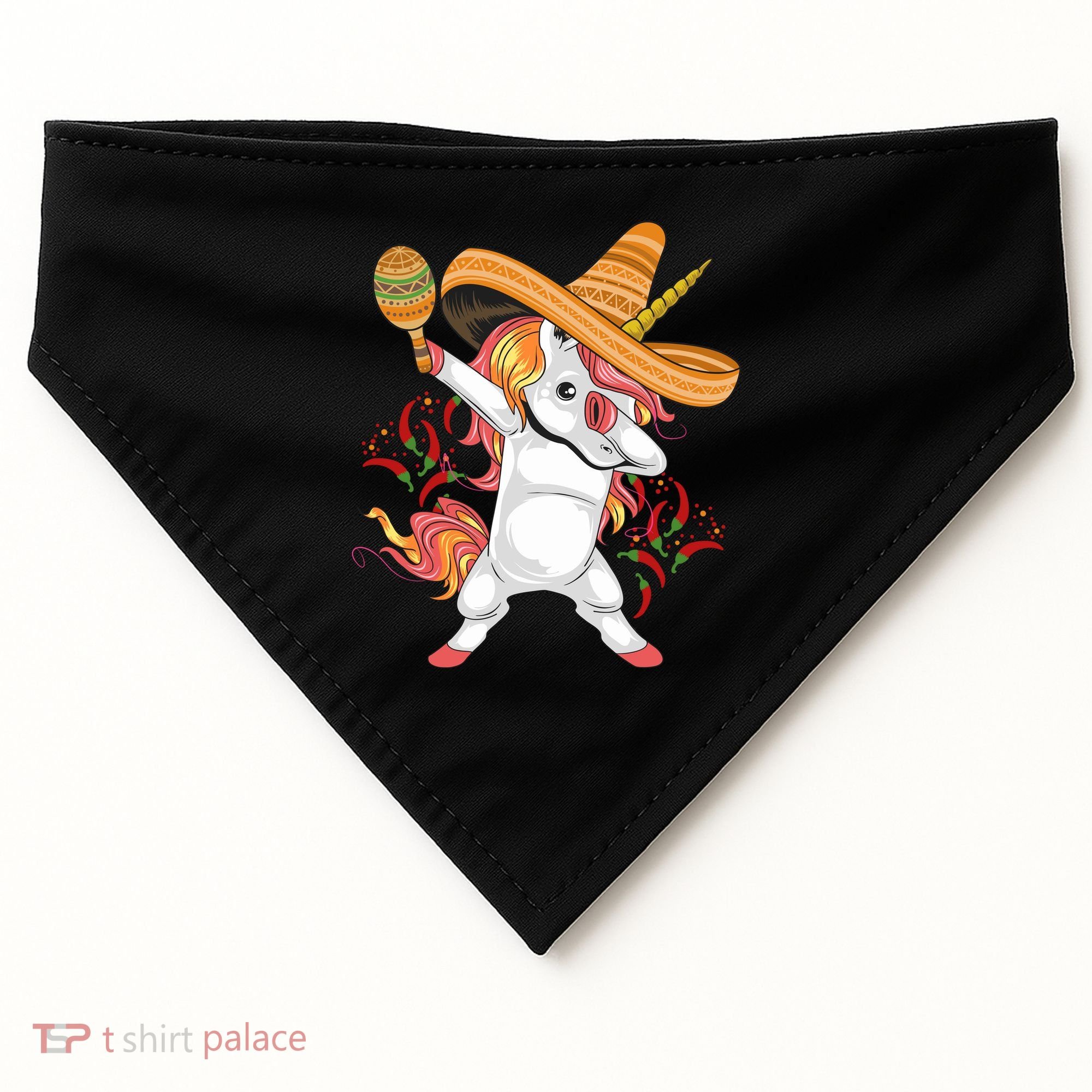 Cinco De Mayo Unicorn Dab USA-Made Doggie Bandana