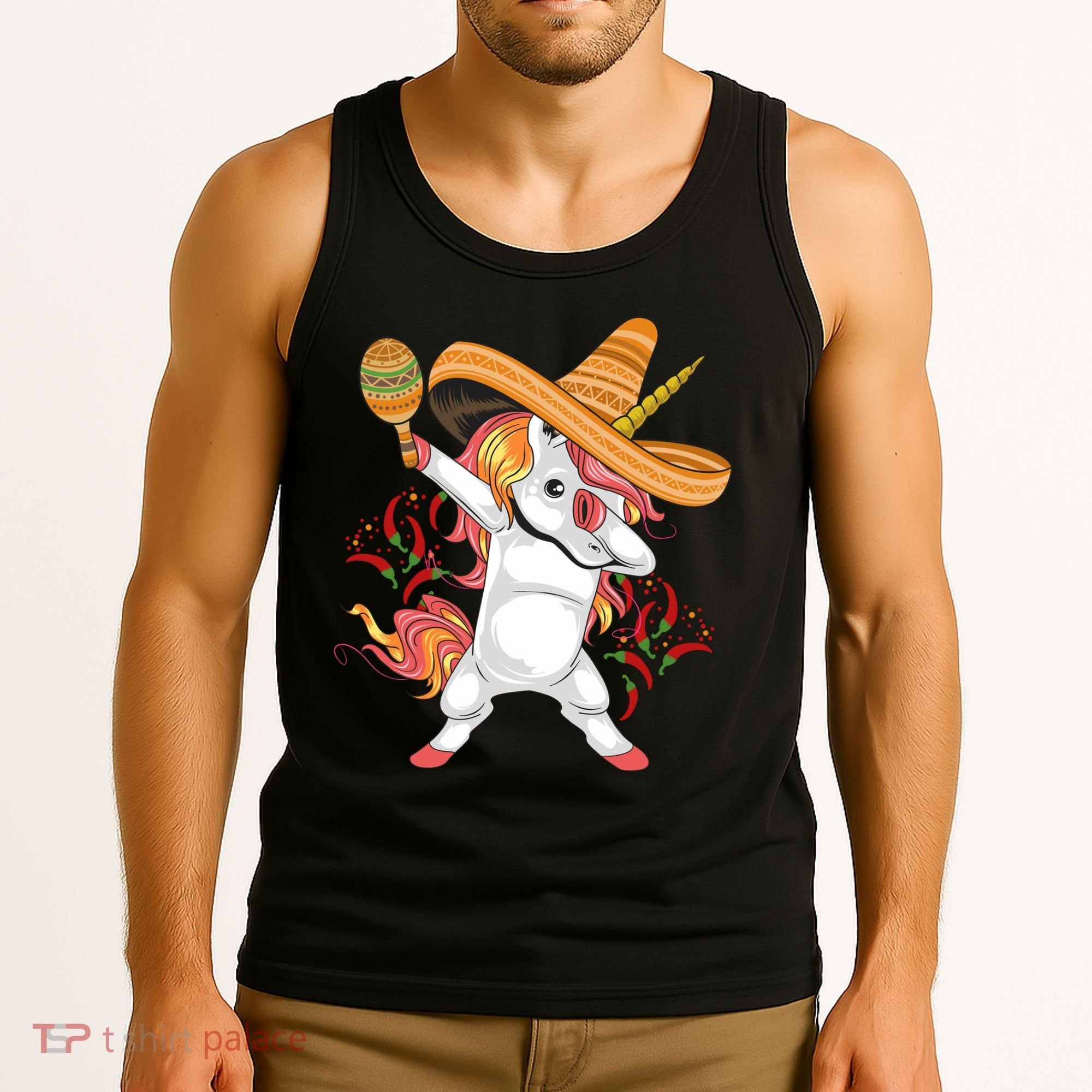 Cinco De Mayo Unicorn Dab Tank Top
