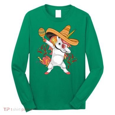 Cinco De Mayo Unicorn Dab Long Sleeve Shirt
