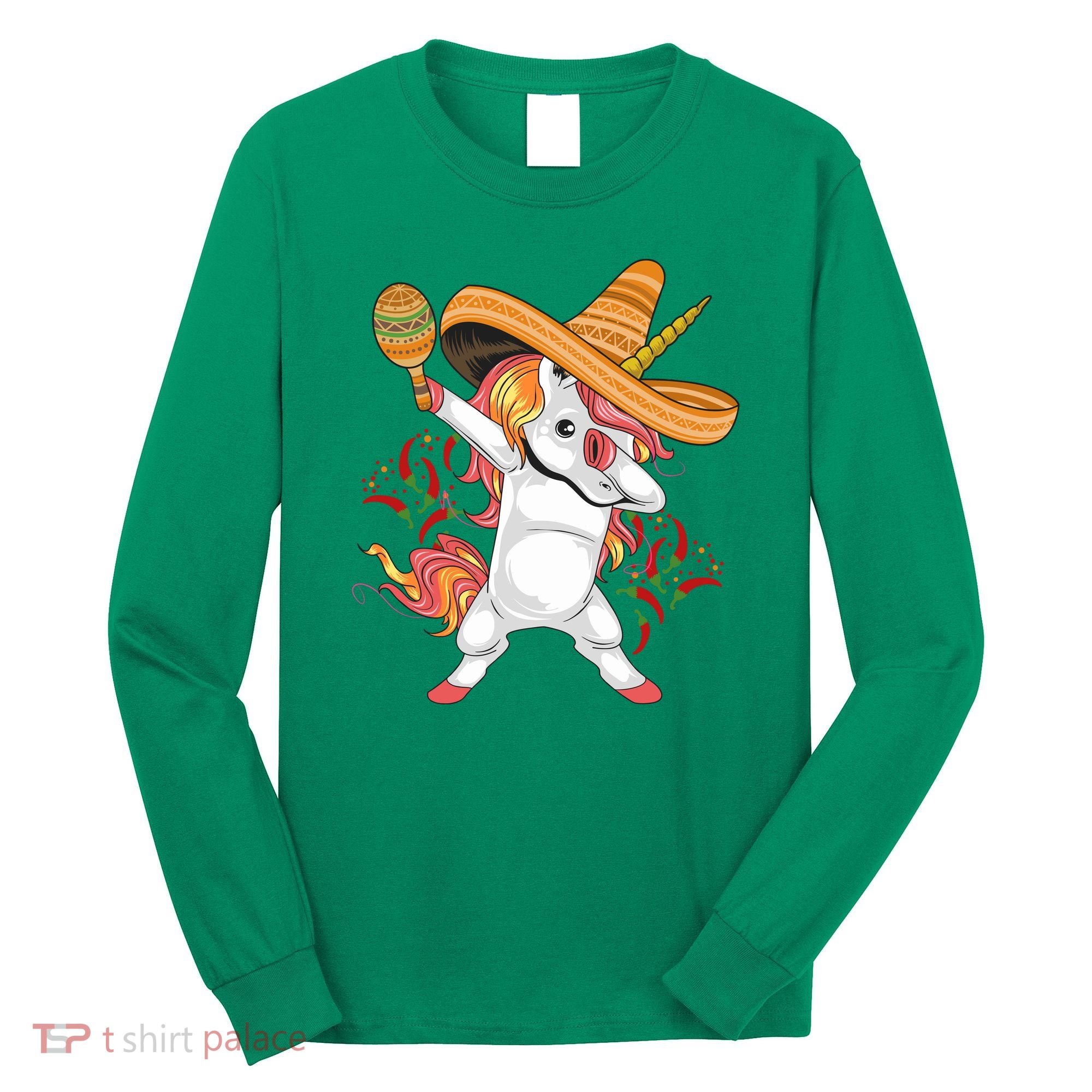 Cinco De Mayo Unicorn Dab Long Sleeve Shirt