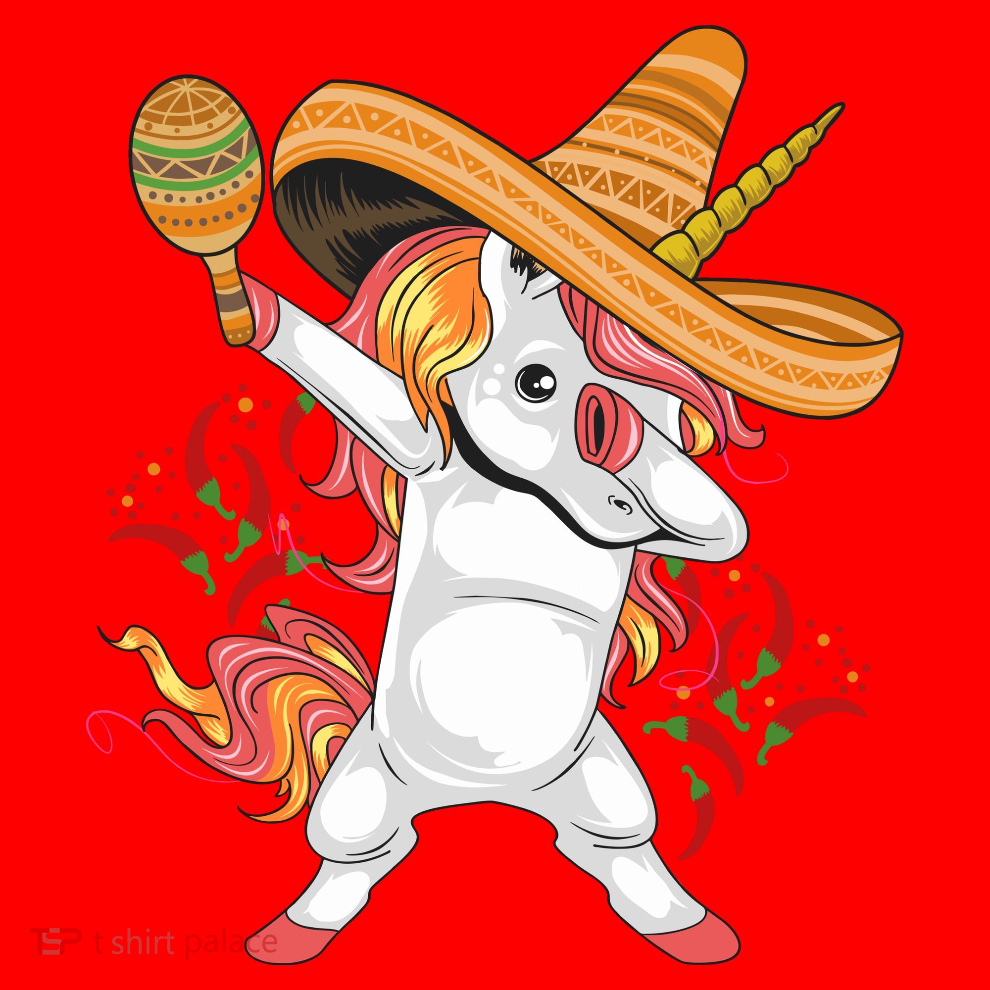 Cinco De Mayo Unicorn Dab Santa Hat