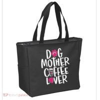 Cute Dog Mother Coffee Lover Tote Bag thumb 2