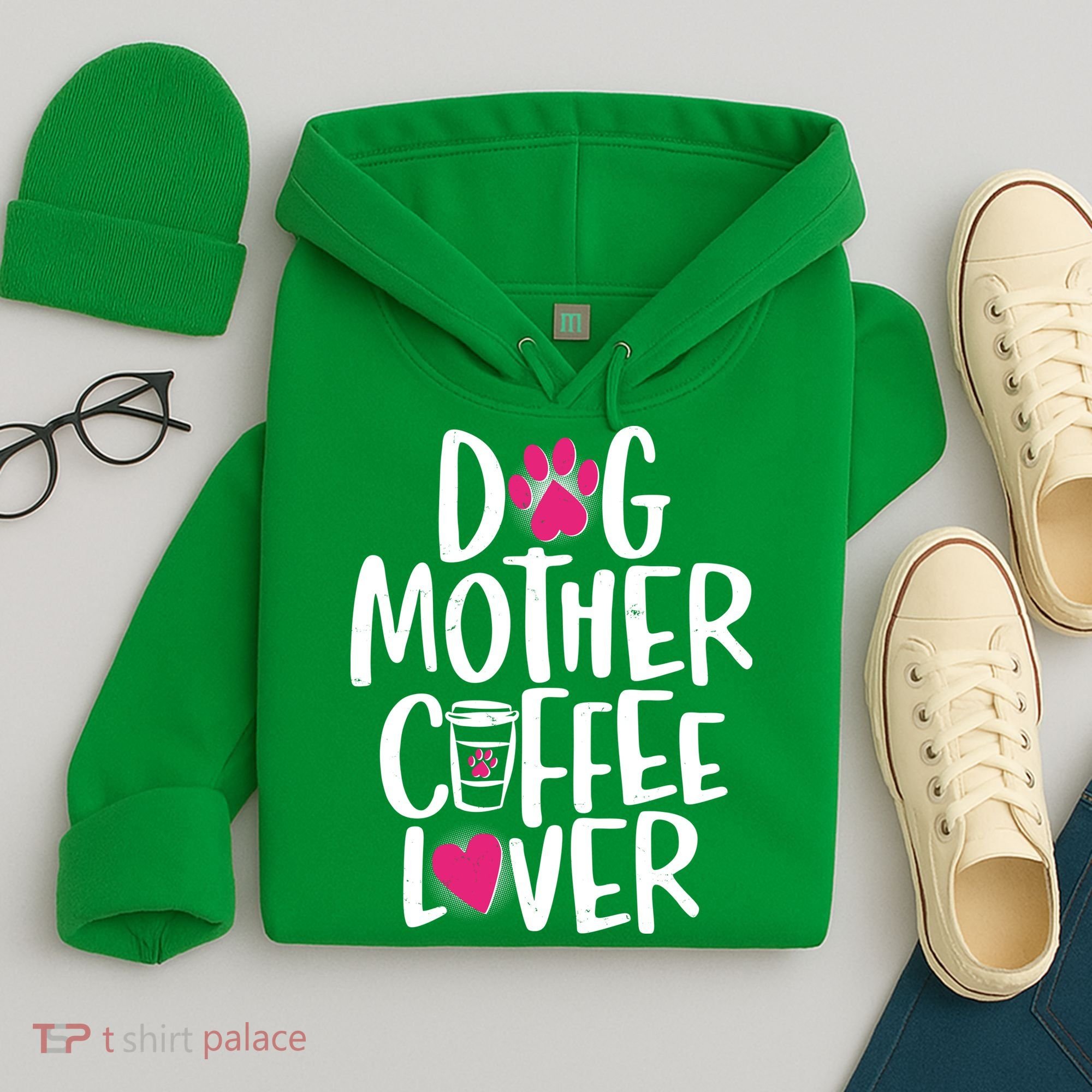 Cute Dog Mother Coffee Lover Hoodie