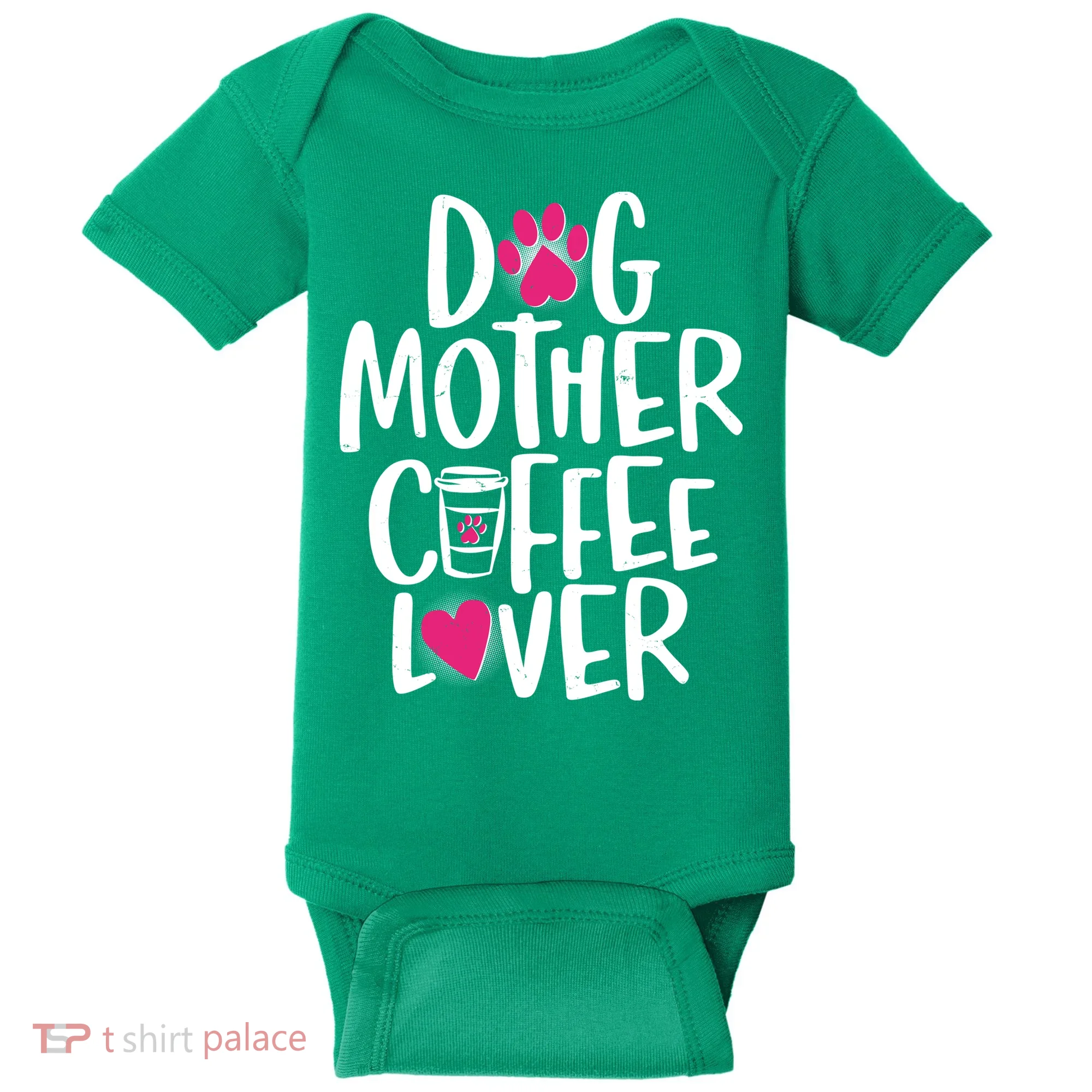 Cute Dog Mother Coffee Lover Baby Bodysuit