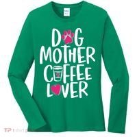 Cute Dog Mother Coffee Lover Women's Long Sleeve Shirt thumb 0