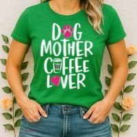 Cute Dog Mother Coffee Lover Women's T-Shirt thumb 2