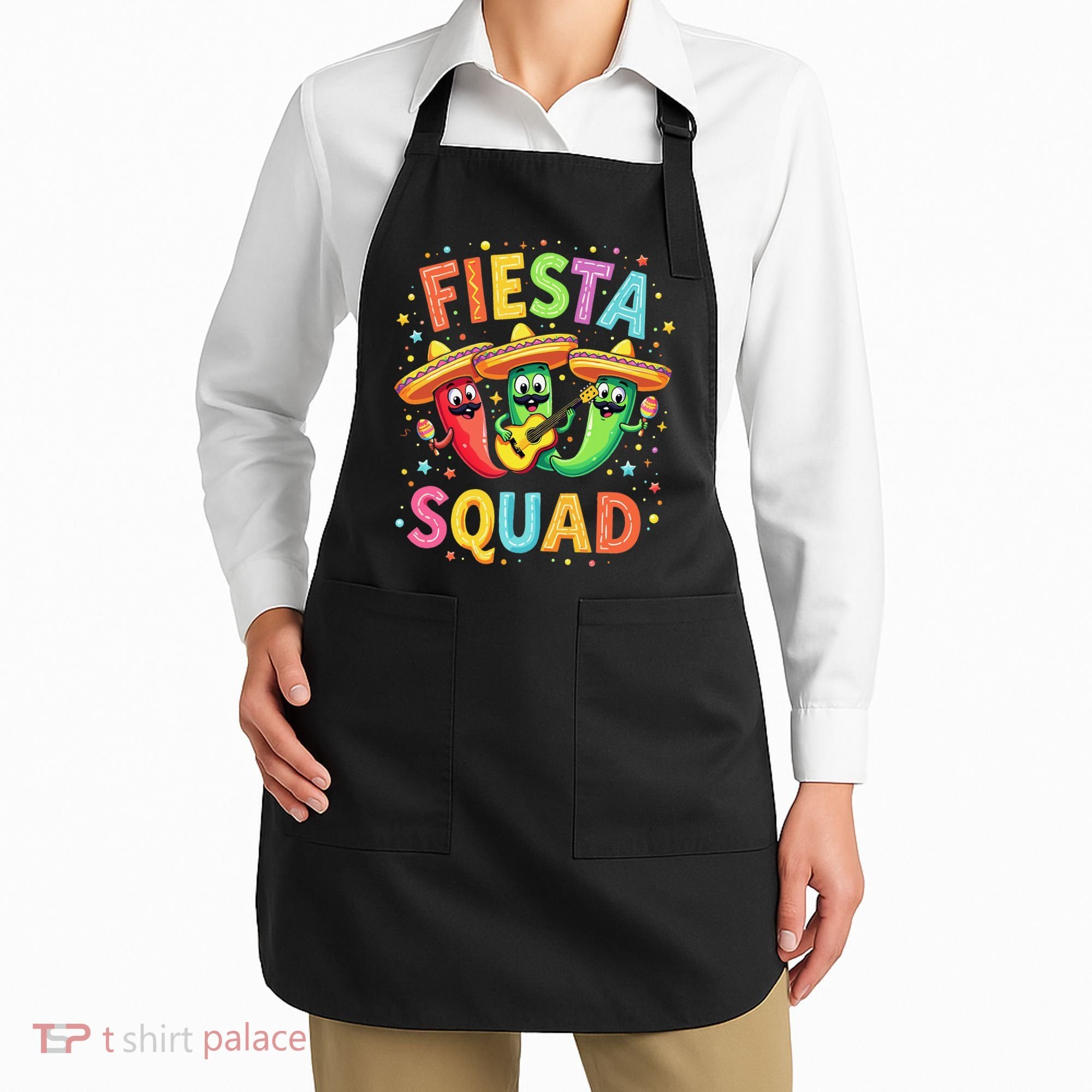 Cinco De Mayo Fiesta Squad Chili Peppers Mexican Party Apron