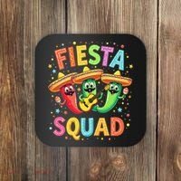 Cinco De Mayo Fiesta Squad Chili Peppers Mexican Party Coaster thumb 0