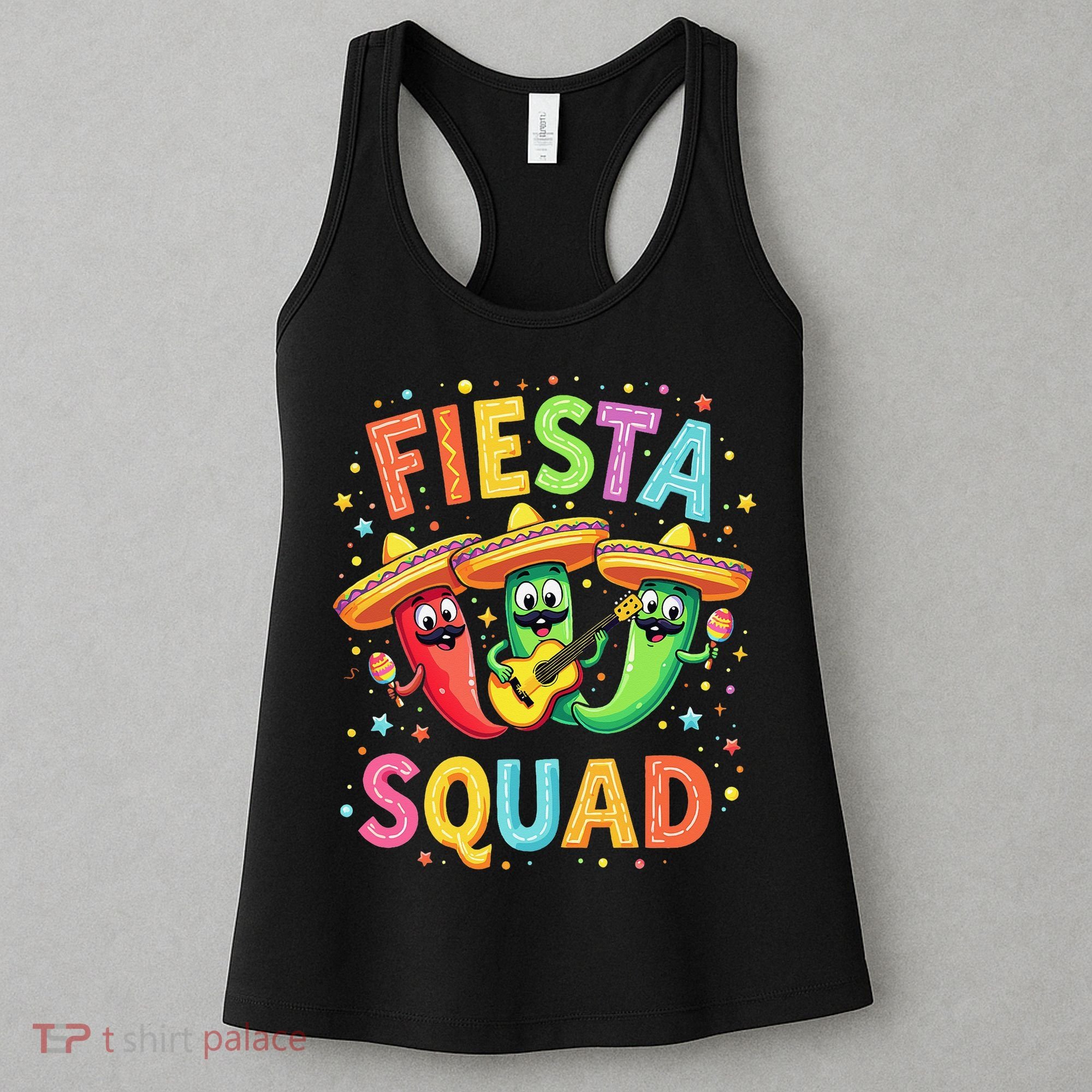 Cinco De Mayo Fiesta Squad Chili Peppers Mexican Party Women's Tank Top