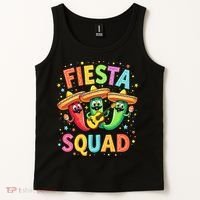 Cinco De Mayo Fiesta Squad Chili Peppers Mexican Party Tank Top thumb 2