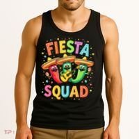 Cinco De Mayo Fiesta Squad Chili Peppers Mexican Party Tank Top thumb 3