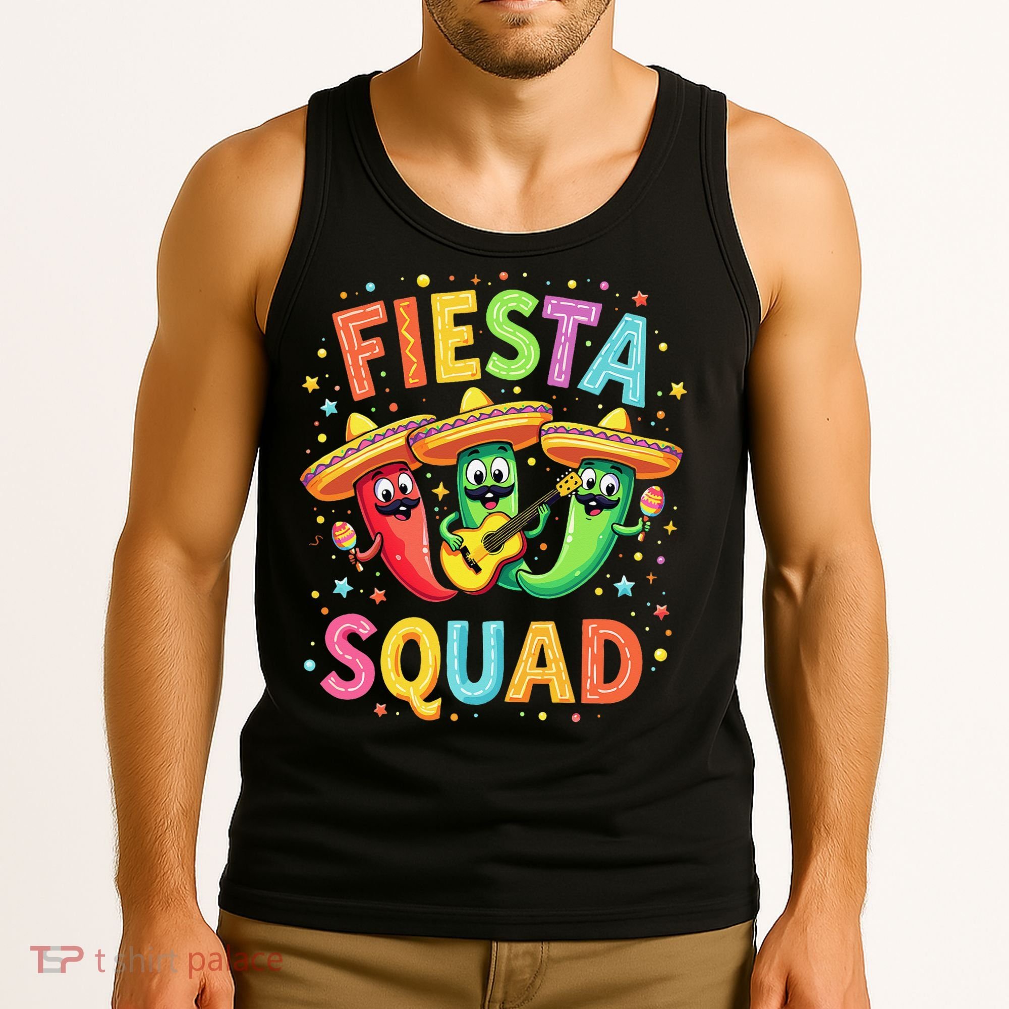 Cinco De Mayo Fiesta Squad Chili Peppers Mexican Party Tank Top