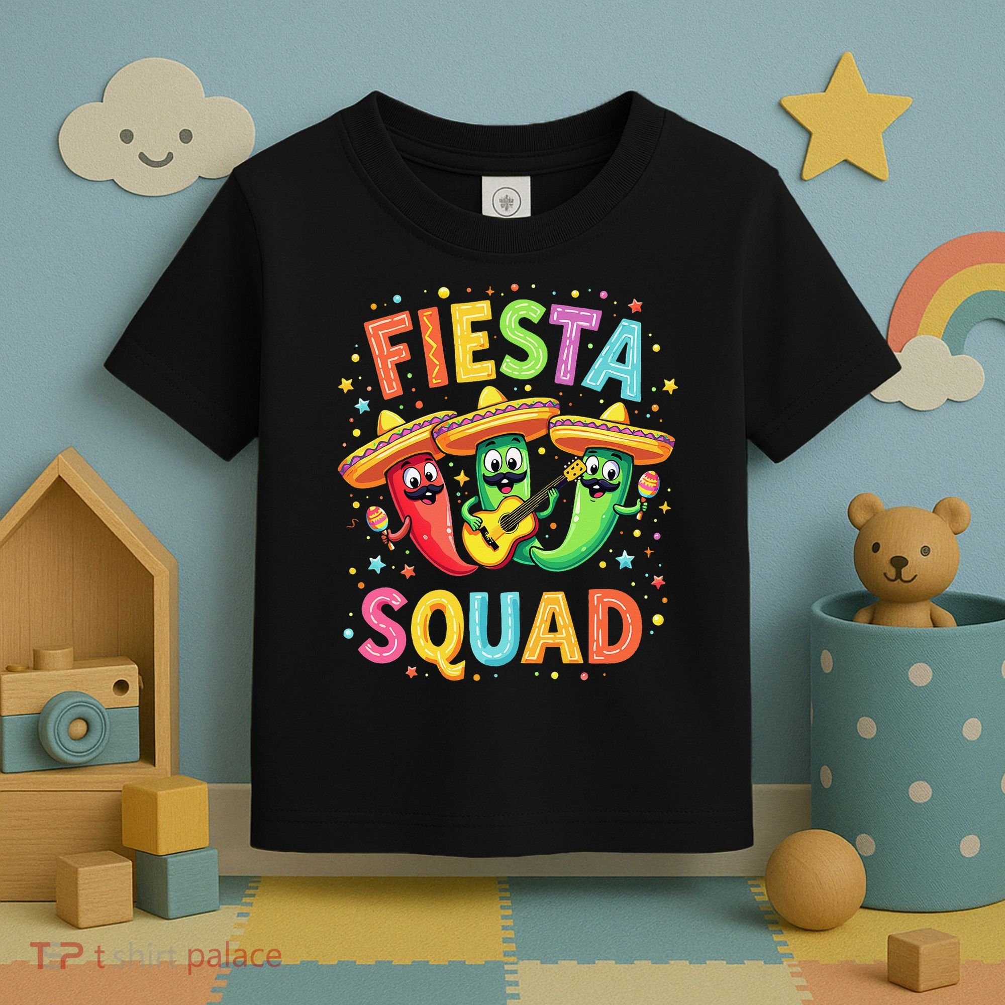 Cinco De Mayo Fiesta Squad Chili Peppers Mexican Party Toddler T-Shirt