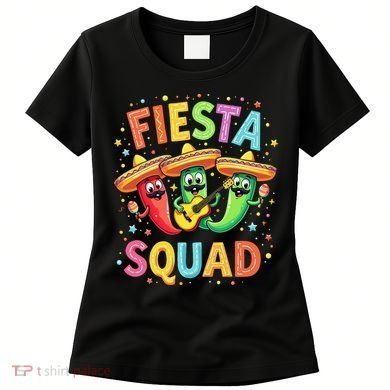 Cinco De Mayo Fiesta Squad Chili Peppers Mexican Party Women's T-Shirt