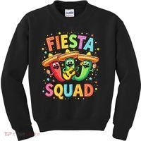 Cinco De Mayo Fiesta Squad Chili Peppers Mexican Party Kids Sweatshirt thumb 0
