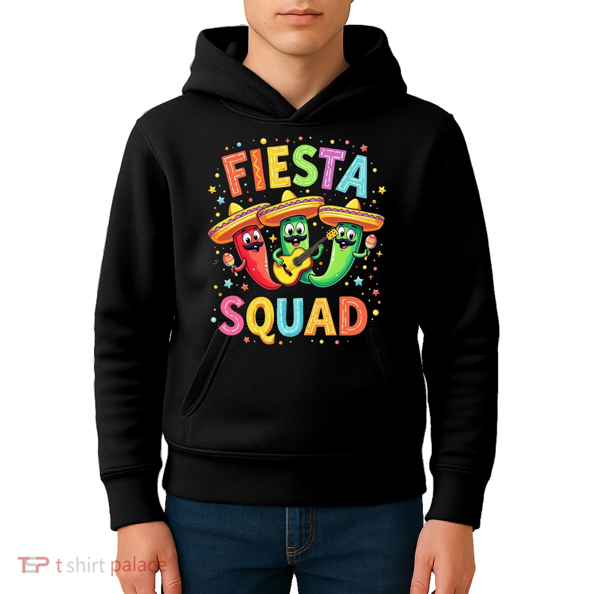Cinco De Mayo Fiesta Squad Chili Peppers Mexican Party Kids Hoodie
