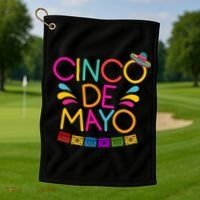 Cinco De Mayo Fiesta Golf Towel thumb 1