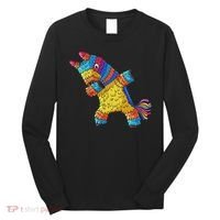 Cinco De Mayo Dabbing Donkey Pinata Funny Mexican Dab Long Sleeve Shirt thumb 0