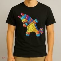 Cinco De Mayo Dabbing Donkey Pinata Funny Mexican Dab T-Shirt thumb 3