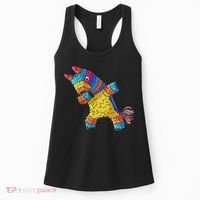 Cinco De Mayo Dabbing Donkey Pinata Funny Mexican Dab Women's Tank Top thumb 0