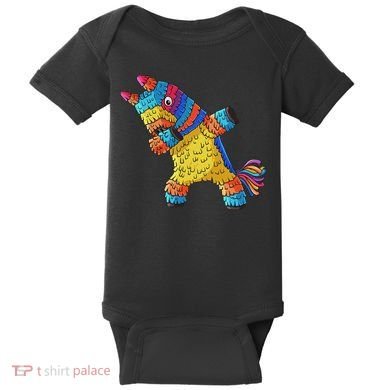 Cinco De Mayo Dabbing Donkey Pinata Funny Mexican Dab Baby Bodysuit