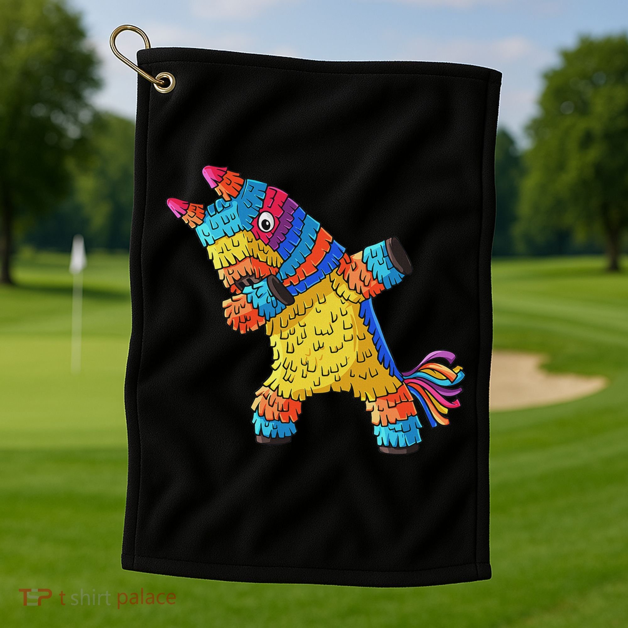 Cinco De Mayo Dabbing Donkey Pinata Funny Mexican Dab Golf Towel
