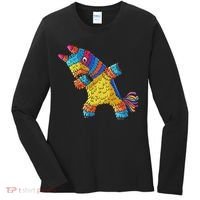 Cinco De Mayo Dabbing Donkey Pinata Funny Mexican Dab Women's Long Sleeve Shirt thumb 0