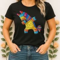 Cinco De Mayo Dabbing Donkey Pinata Funny Mexican Dab Women's T-Shirt thumb 2