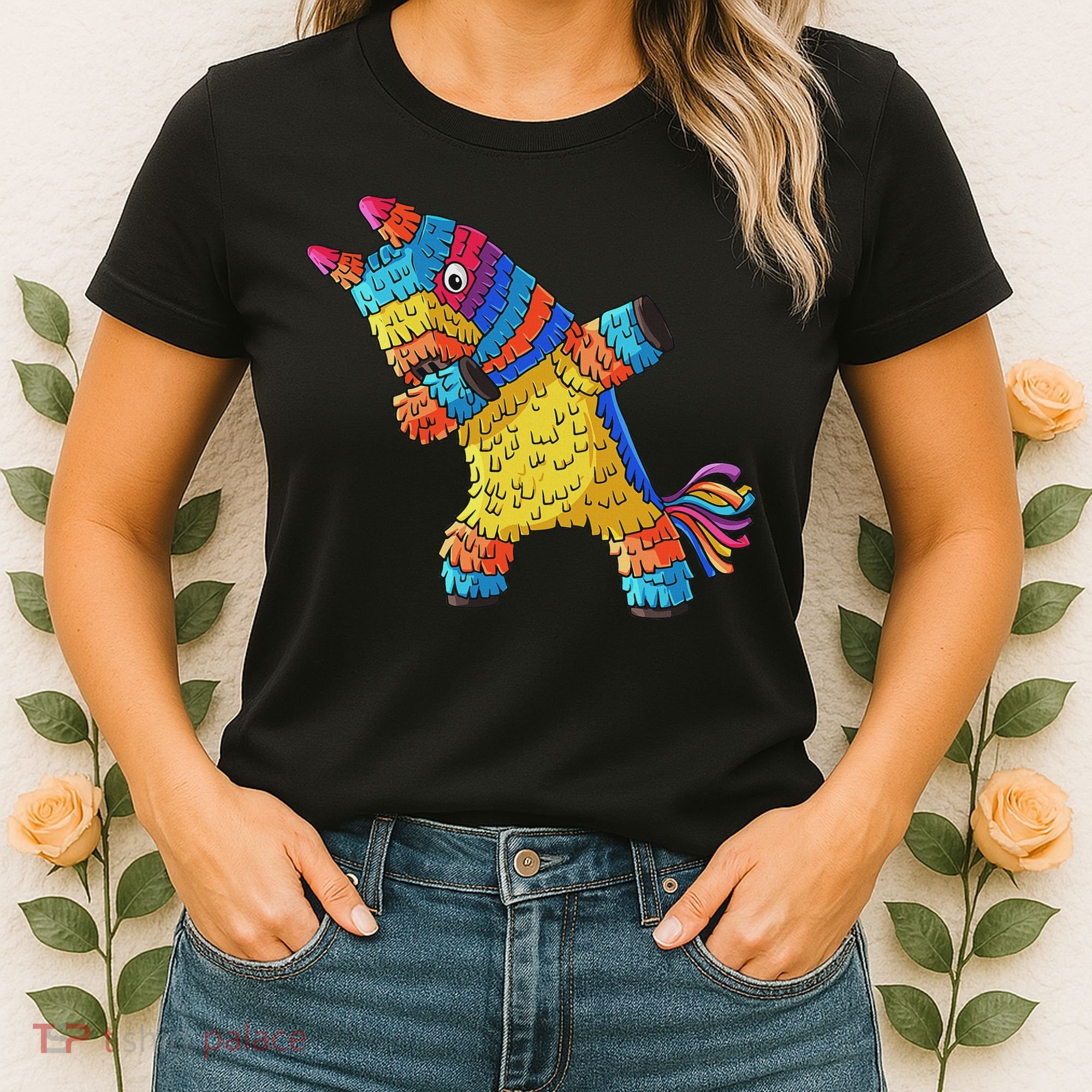 Cinco De Mayo Dabbing Donkey Pinata Funny Mexican Dab Women's T-Shirt