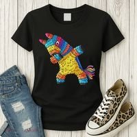 Cinco De Mayo Dabbing Donkey Pinata Funny Mexican Dab Women's T-Shirt thumb 3