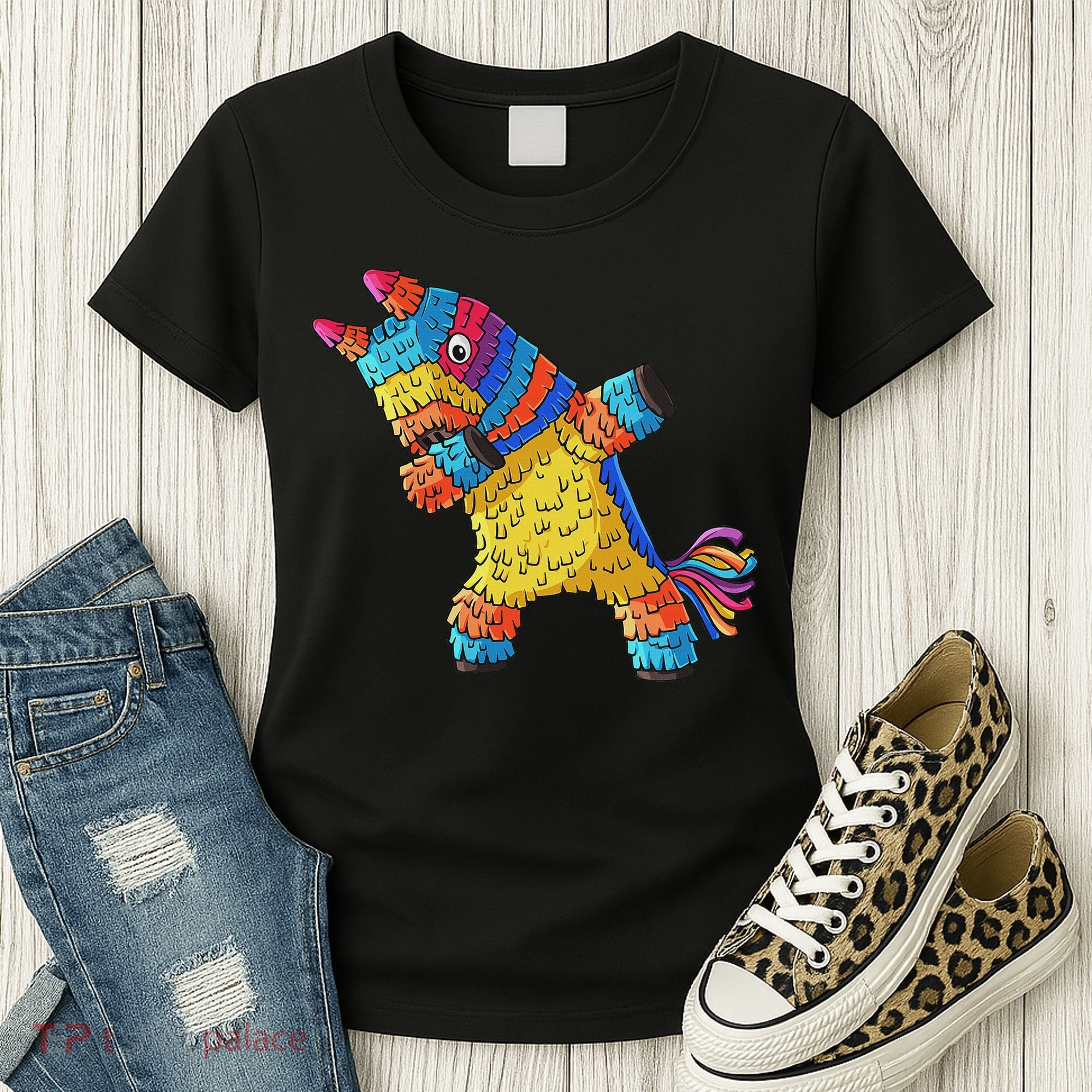 Cinco De Mayo Dabbing Donkey Pinata Funny Mexican Dab Women's T-Shirt